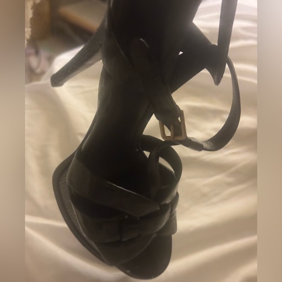 YSL Limited Edition Stingray Pebble Tribute Platform 👠 Sz 37 Excellent Condition - Picture 13 of 15